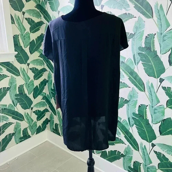 Halogen Women’s Black Faux Wrap Short Sleeve Blouse 2X NWT - Picture 4 of 4